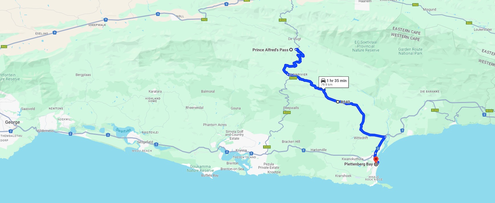 Road Trips in and around Plettenberg bay
