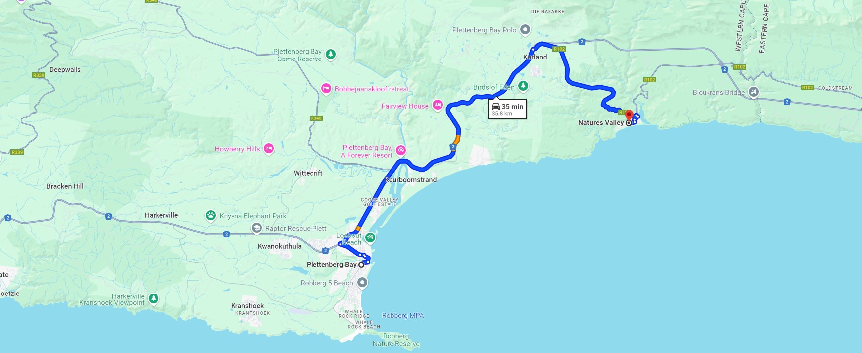 Road Trips in and around Plettenberg bay